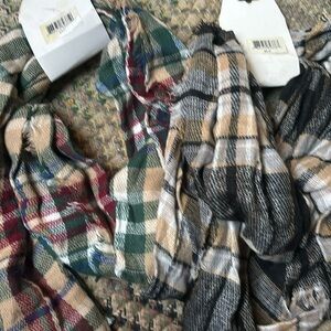 New 2 Wrap Around  PLAID acrylic scarves
